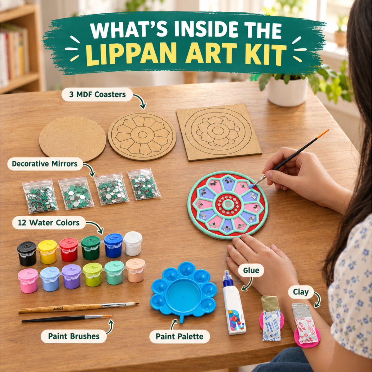 Nibras Lippan Art Kit DIY Art & Craft Kit Creative Painting & Craft Set for Beginners & Art Lovers