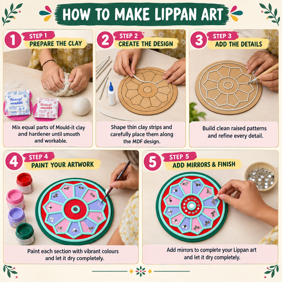 Nibras Lippan Art Kit DIY Art & Craft Kit Creative Painting & Craft Set for Beginners & Art Lovers